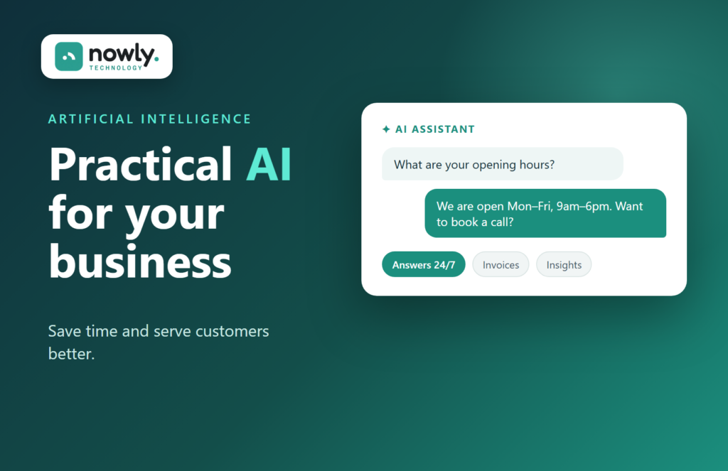 AI assistant answering a customer question in a chat window