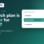 Choosing between the AI Website, Custom Website and E-commerce plans